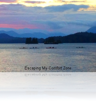 Paddlers at sunset tofino