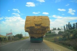 Back roads Morocco hay truck